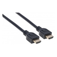 MANHATTAN kabel In-wall CL3 High Speed HDMI s Ethernetem, HEC, ARC, 3D, 4K, stíněný, 1m, Black