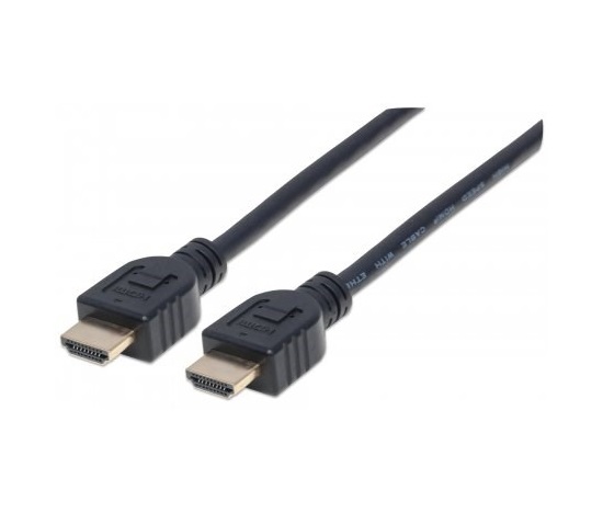 MANHATTAN kabel In-wall CL3 High Speed HDMI s Ethernetem, HEC, ARC, 3D, 4K, stíněný, 2m, Black