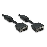 MANHATTAN kabel SVGA k monitoru s feritovými jádry, HD15 Male / HD15 Male, 1.8m, Black