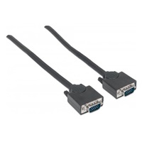 MANHATTAN kabel SVGA k monitoru, HD15 Male / HD15 Male, 1.8m, Black