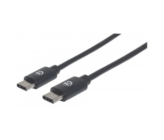 MANHATTAN kabel Hi-Speed USB-C, Type-C Male to Type-C Male, 2m, černý