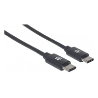MANHATTAN kabel Hi-Speed USB-C, Type-C Male to Type-C Male, 2m, černý