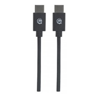 MANHATTAN kabel Hi-Speed USB-C, Type-C Male to Type-C Male, 2m, černý