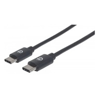 MANHATTAN kabel Hi-Speed USB-C, Type-C Male to Type-C Male, 3m, černý