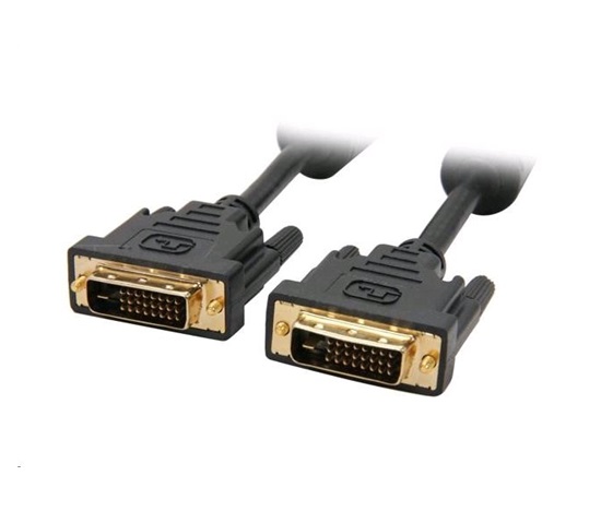 C-TECH kabel DVI-DVI, M/M, 1,8m DVI-D, dual link, stíněný