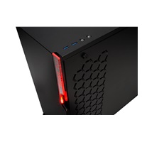 IN WIN skříň 101 Black, Midi Tower, průhledný bok, bez zdroje