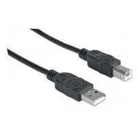 MANHATTAN Kabel USB 2.0 A-B propojovací 3m, černý