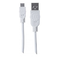 MANHATTAN Kabel propojovací USB 2.0  A Male / Micro-B Male, 1.8m, bílý
