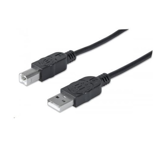 MANHATTAN Hi-Speed USB Device Cable, Type-A Male to Type-B Male, 0,5m, Black