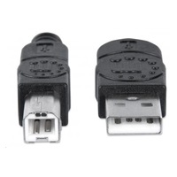 MANHATTAN Hi-Speed USB Device Cable, Type-A Male to Type-B Male, 0,5m, Black