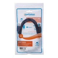 MANHATTAN Hi-Speed USB Device Cable, Type-A Male to Type-B Male, 0,5m, Black